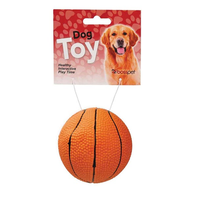 Digger's Latex Basketball Squeaky Dog Toy – Durable 3-Inch Pet Toy