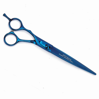 Pet Edge MGT 5200 Blue Titanium Straight Grooming Shears for Lefties