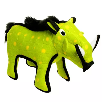 Tuffy Desert Warthog Durable Dog Toy – Interactive Plush Tug Toy, Green