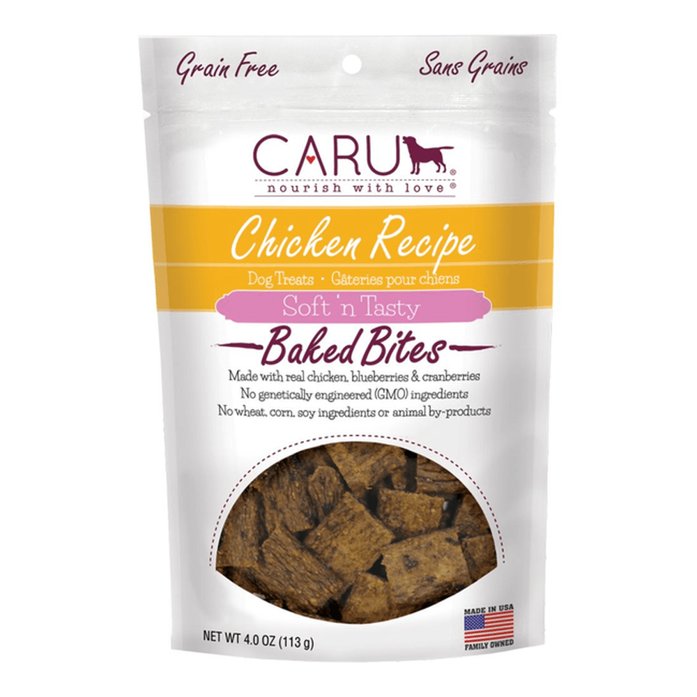 CARU Soft 'n Tasty Chicken Recipe Bites for Dogs, 4 oz (Case of 12)