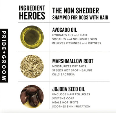 PRIDE+GROOM The Non Shedder Dog Shampoo for Doodles and Non-Shedding Hair