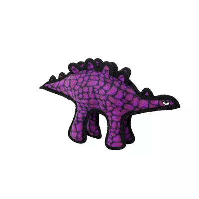Tuffy Jr Dinosaur Stegosaurus Dog Toy – Durable Purple Plush Toy