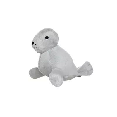 Mighty Jr Arctic Seal Dog Tug Toy – Durable Plush Gray Dog Toy