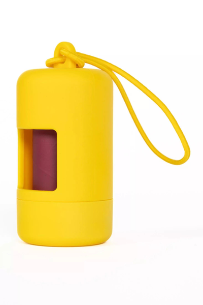 Aria the Fox Dog Waste Bag Dispenser – Sun Kissed Yellow Leash Attachment
