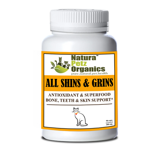 All Shins & Grins Capsules - Antioxidant Food Bone, Eye, CAT/ 90 caps / 300 mg