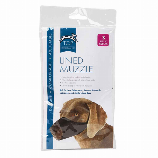 TP Lined Nylon Muzzle 7In Snout Sz 3, 7 In Snout Sz 3