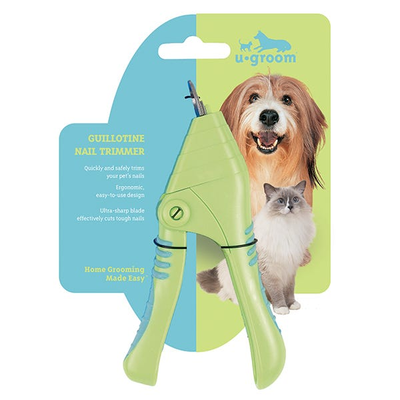 u-Groom Guillotine Nail Clipper – Durable Plastic Pet Grooming Tool