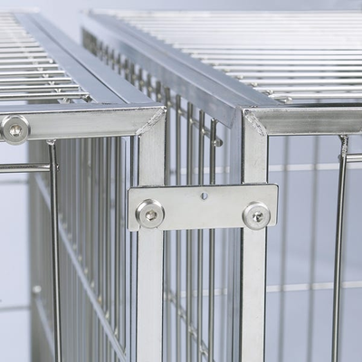 Pet Edge Modular Cage Connectors - Stainless Steel - 4 Pack