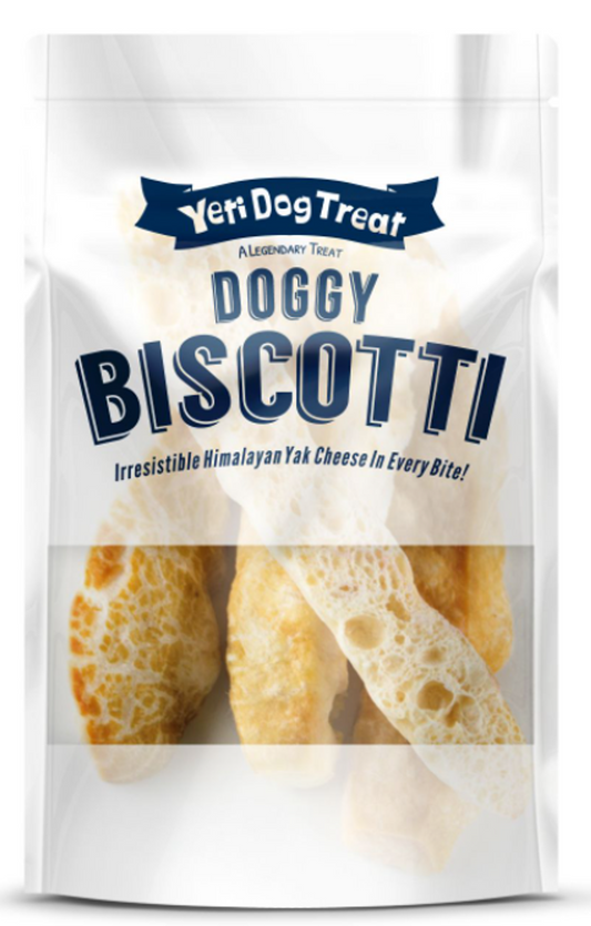 Yeti Dog Biscotti, Yellow/White, 2 oz