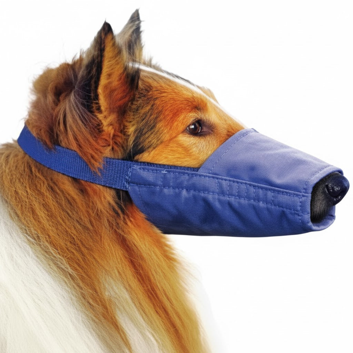 Quick Muzzle for Long Snout Dogs, Small, Blue