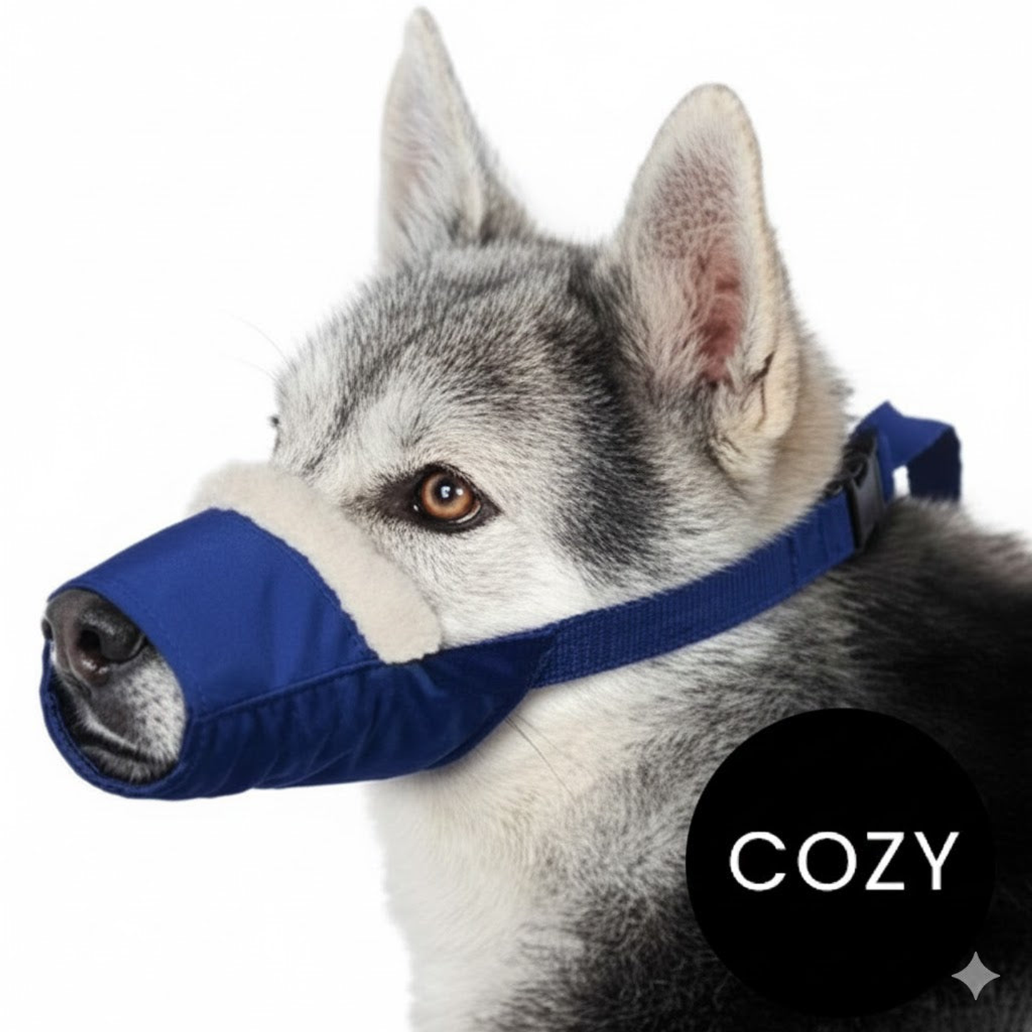Cozy Quick Muzzle for Dogs, XXS, Blue