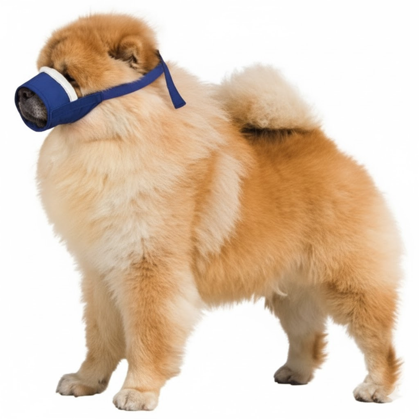 Cozy Quick Muzzle for Long Snout Dogs, Large, Blue
