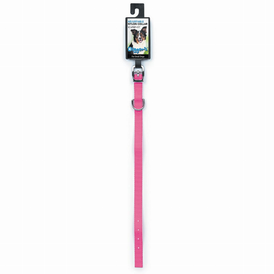DGR 1/2in Nylon Collar 16in Neon Pink