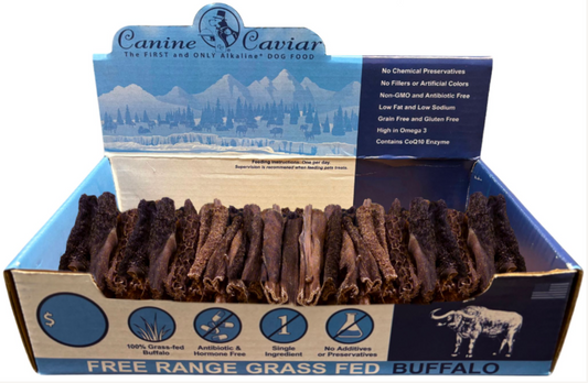 Canine Caviar Buffalo Treats Tripe Flat - Vanilla 6" box, 50 pcs