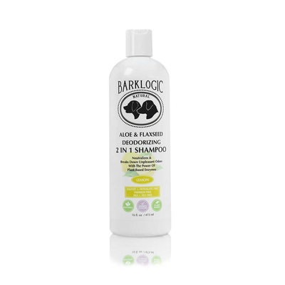 BarkLogic Deodorizing 2-in-1 Dog Shampoo | Aloe & Flaxseed, Lemon Tree