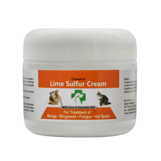 Classic's Lime Sulfur Pet Skin Cream -  for Itchy and Dry Skin