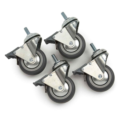 Master Equipment Locking Casters for Grooming Tables & Cages, 4-Pack