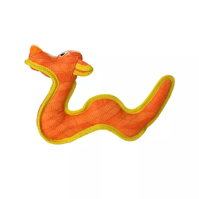 DuraForce Dragon Tiger Durable Dog Toy – Orange-Yellow Interactive Tug