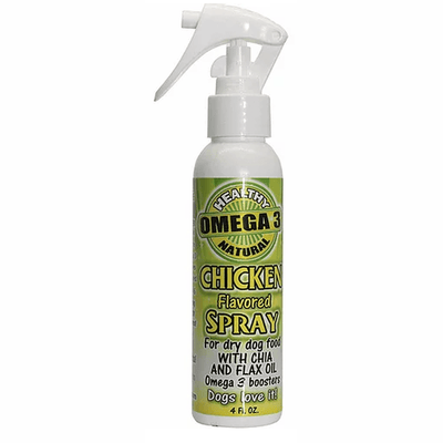 Flavored Sprays Chicken Dog Food Topper – Vegan Omega 3 Spray, 4oz
