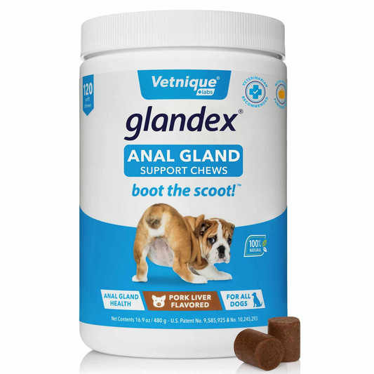 Glandex Pork Liver Soft Chews Jar 120ct