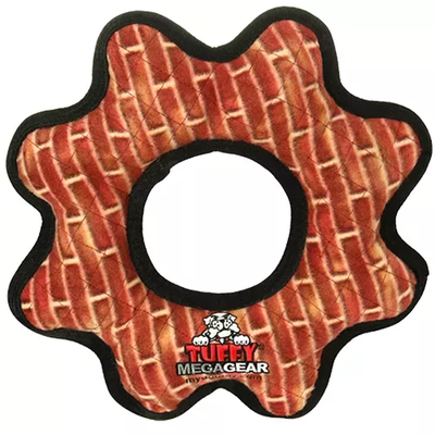 Tuffy Mega Gear Ring Durable Dog Toy – Rust Color – 4 Layer Material