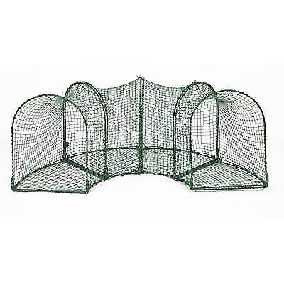 Kittywalk Curves (4) Outdoor Cat Enclosure Green 96" x 18" x 24"