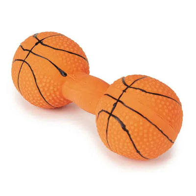 Digger's Latex Dumbbell Dog Fetch Toy with Squeaker – 6.5"