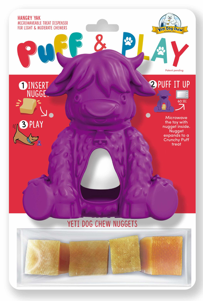 Yeti Dog Chew Puff & Play Hangry Yak Toy