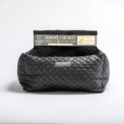 NANDOG Car Seat Quilted Vegan Leather, Black