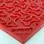 SodaPup Bones Design Dog Lick Mat – Red Silicone Pet Enrichment Toy