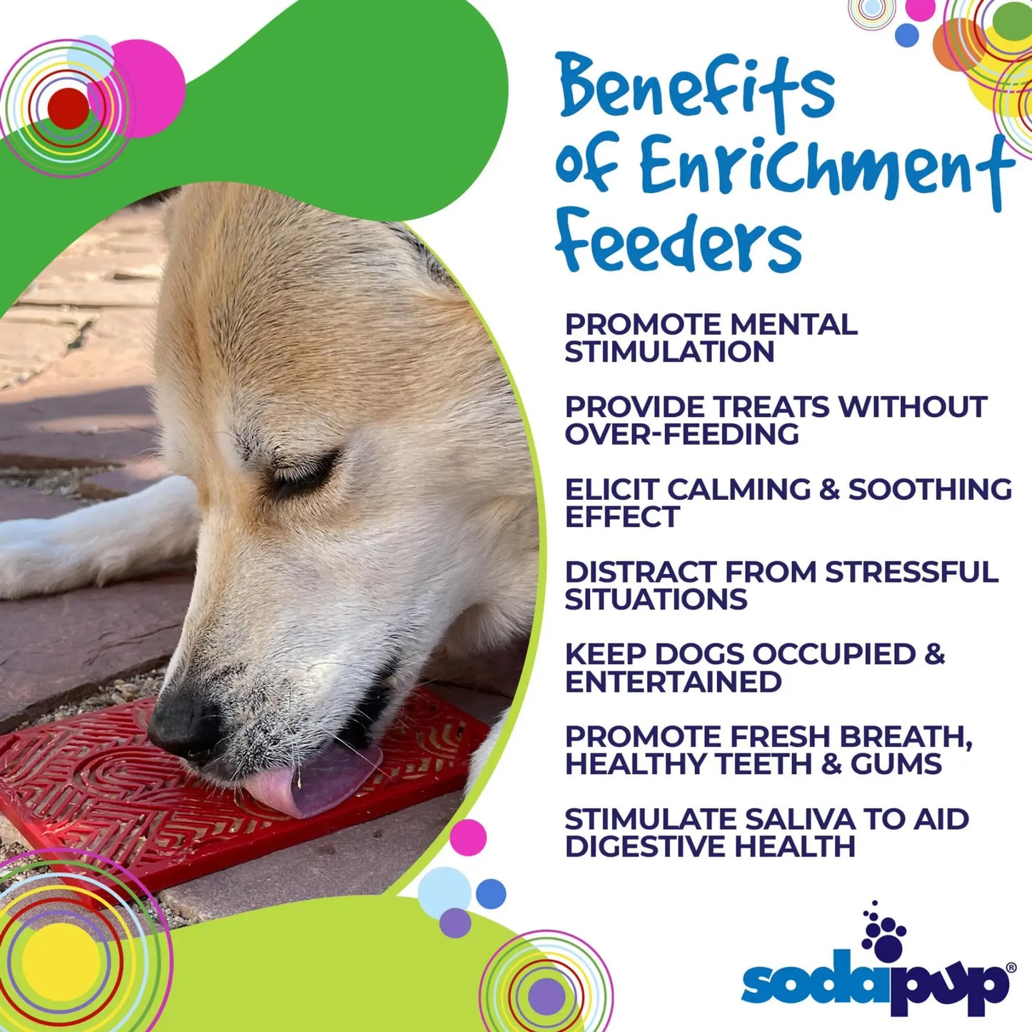 SodaPup Heart Design Lick Enrichment Feeding Mat – Choose a Size