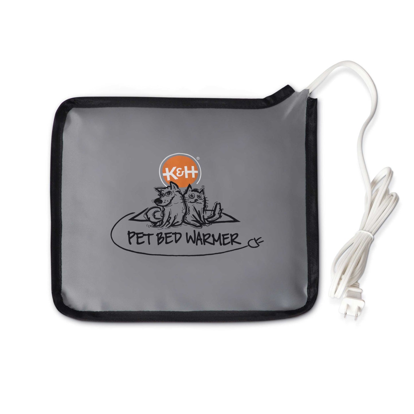 K&H Pet Products Heated Pet Bed Warmer - Small 8.5" x 8.5" Gray