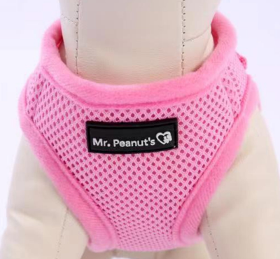 Mr. Peanut's PupTrek Sm Dog/Cat Soft Mesh Step In Harness Vest, Lg, Pink