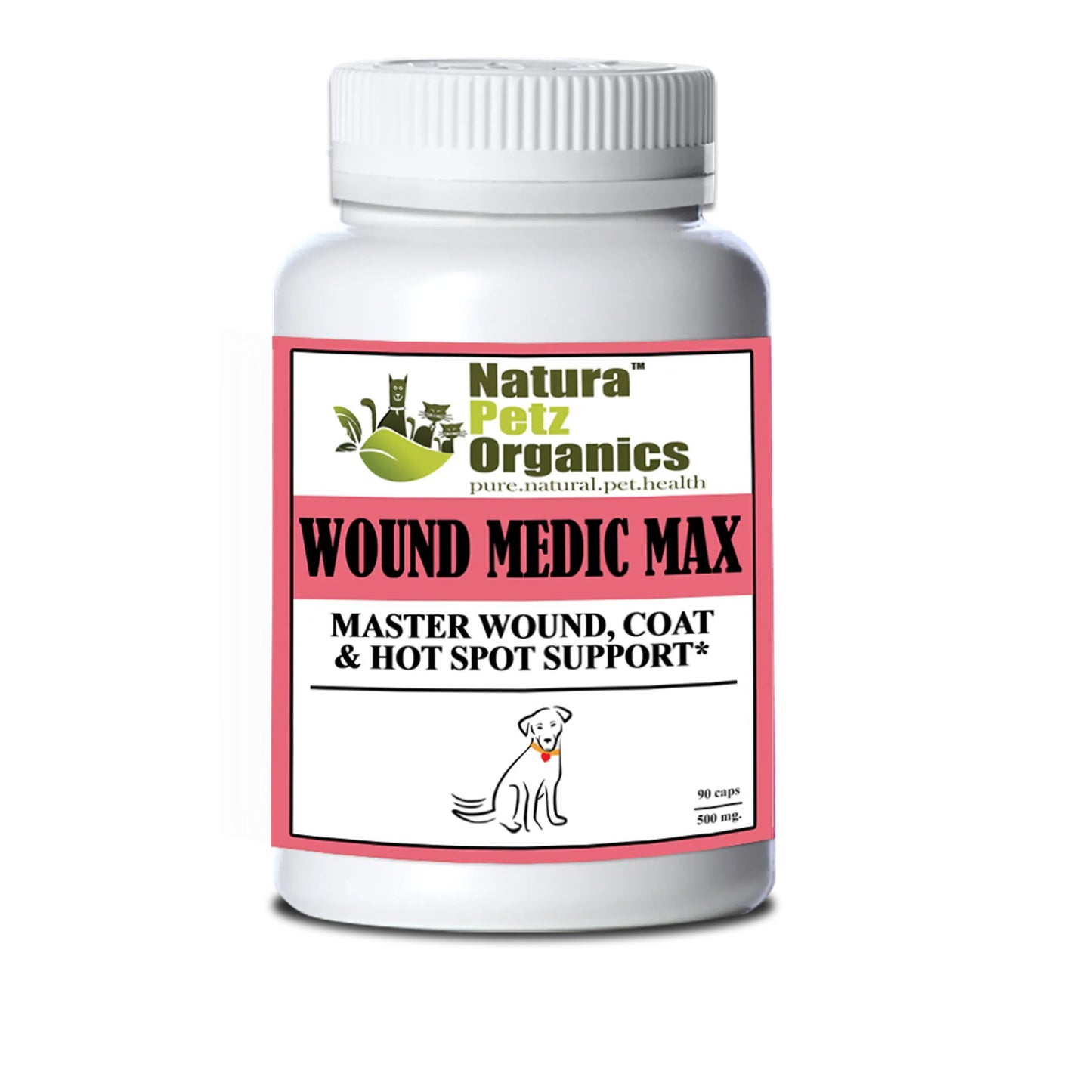 wound medic max caps master wound skin coat dog 90 caps 500 mg