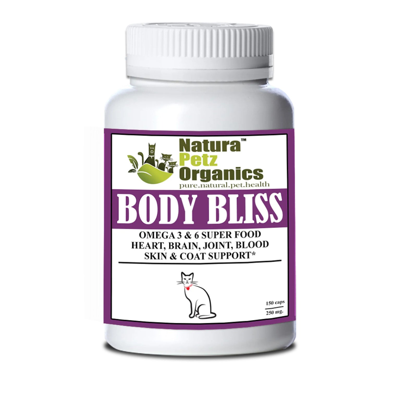 body bliss omega 3 6 food heart brain joint blood coat cat 150