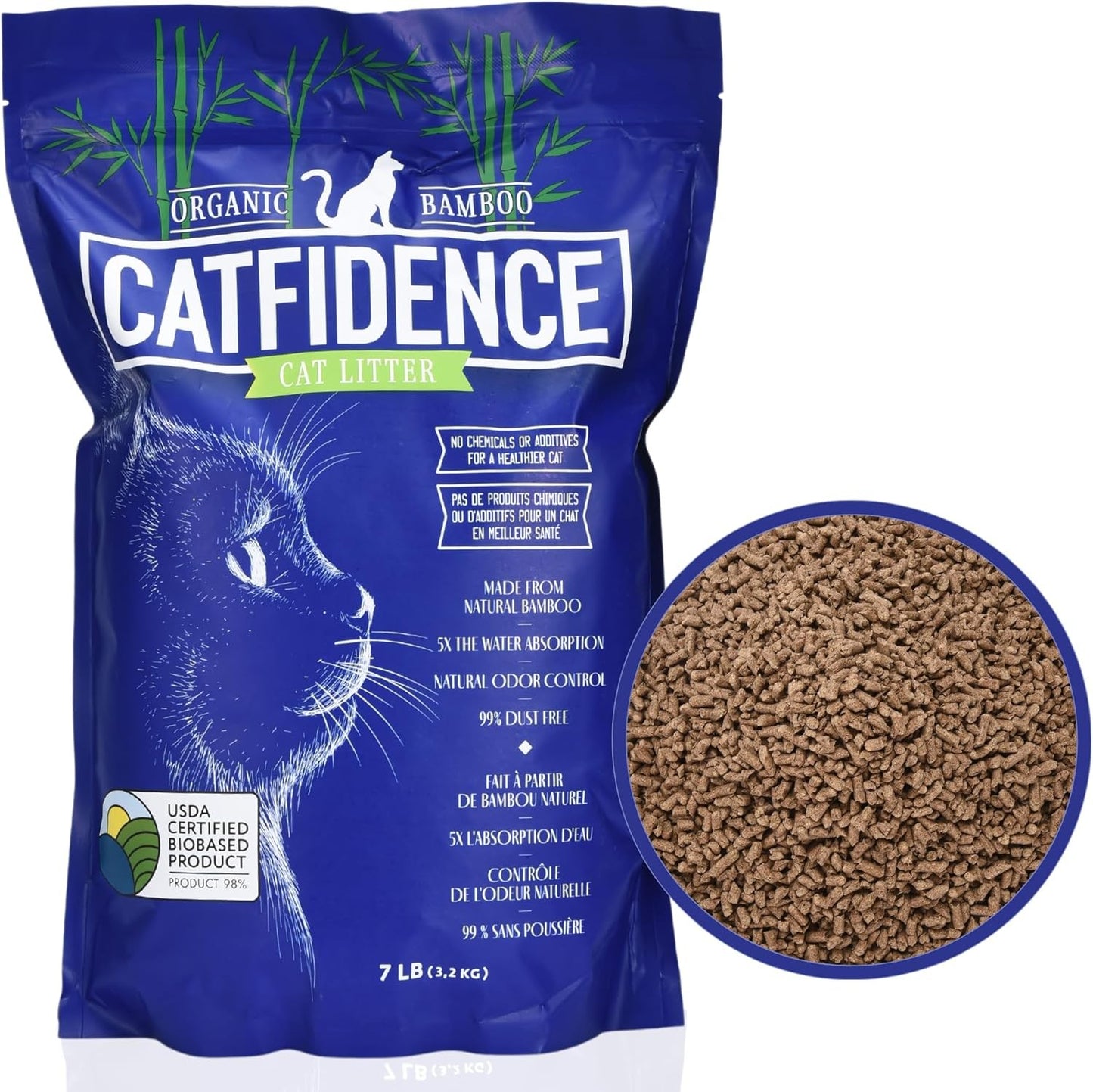 Catfidence Bamboo Cat Litter, 7 lb