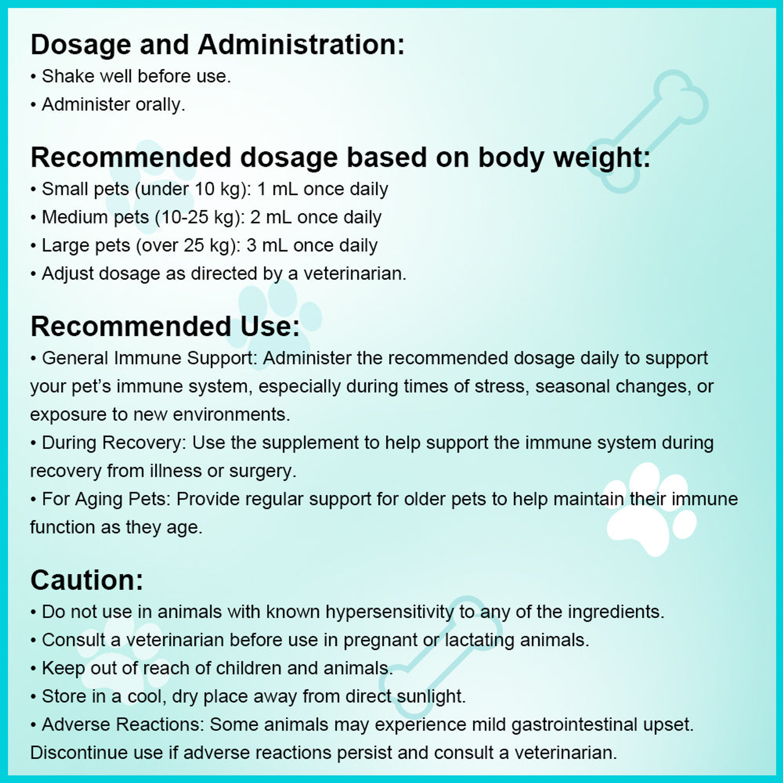 Immune SuspensionLiquid for Cats & Dogs (60mL)