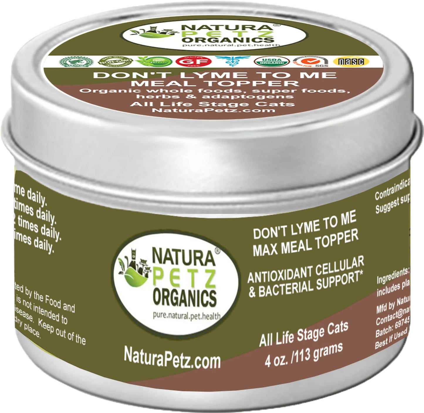 dont lyme to me max meal topper antioxidant cellular bacterial cat 4 oz