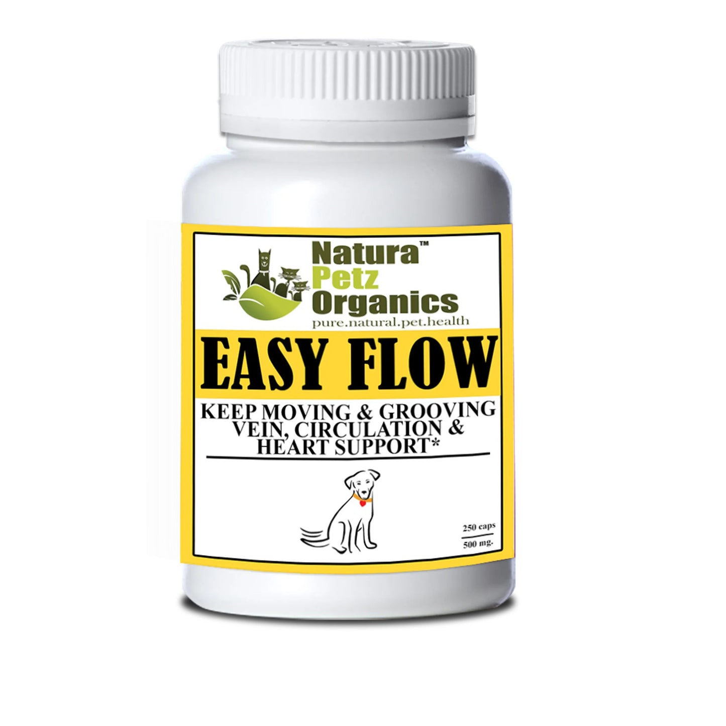 easy flow keep moving grooving vein circulation heart dog 500 mg 250