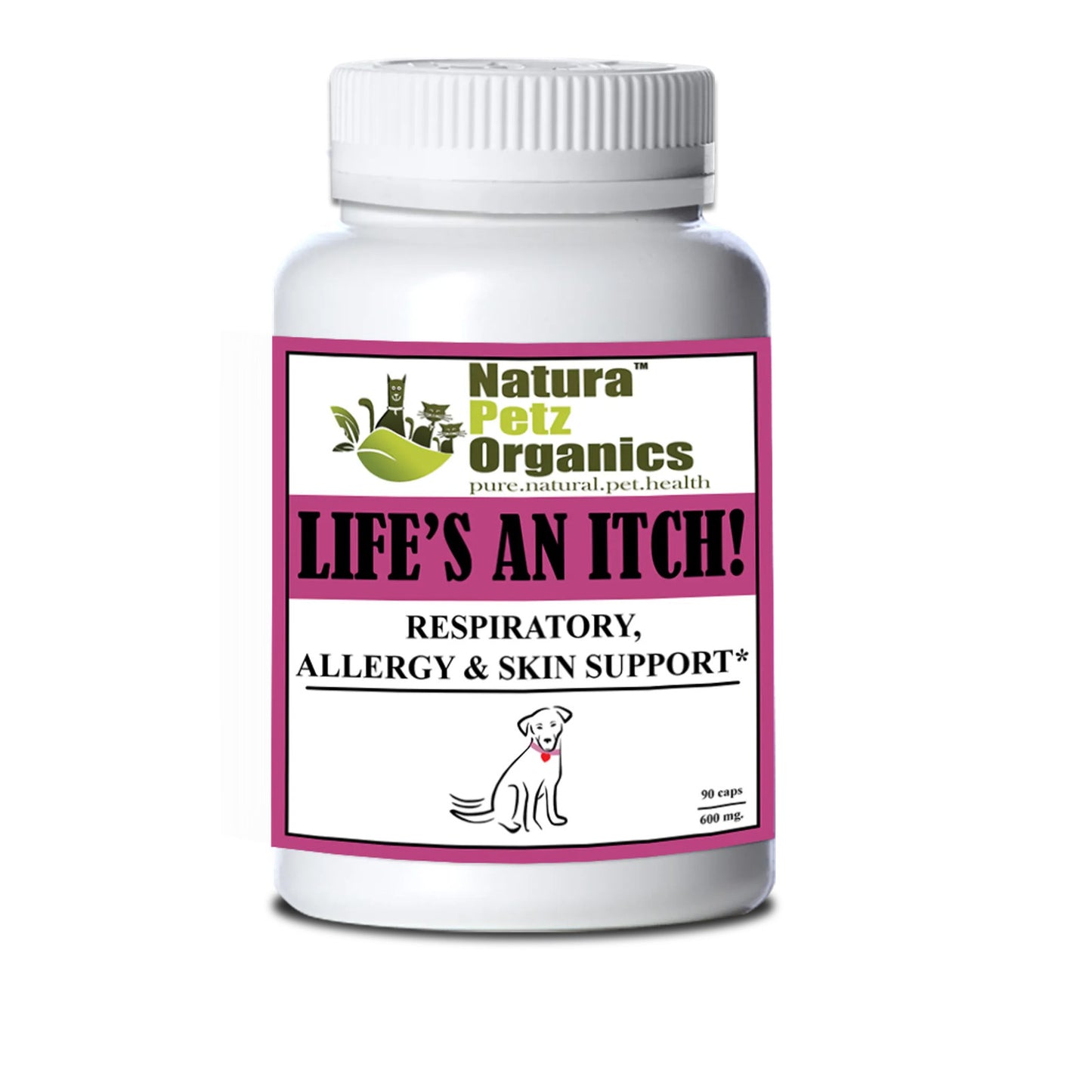 Life'S An Itch  - Respiratory, Allergy & Skin Dog 90 cap - 600 mg. Turkey Flavor