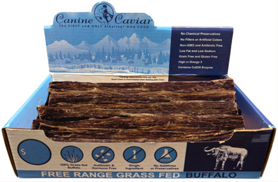 Canine Caviar Jerky Flat 12" box, 30 pcs