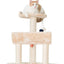 Armarkat Real Wood Spacious Thick Fur Cat Tower W Lounge, Red
