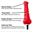 Natural Rubber Bone Toothbrush Toy, Small Dogs