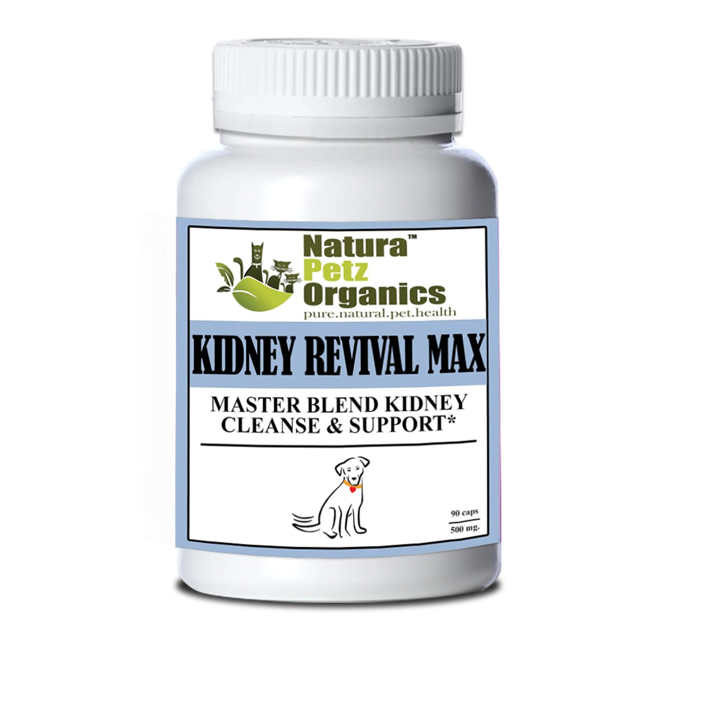 Kidney Revival Max Kidney Cleanse Caps Adult & DOG 90 Caps 500 mg.