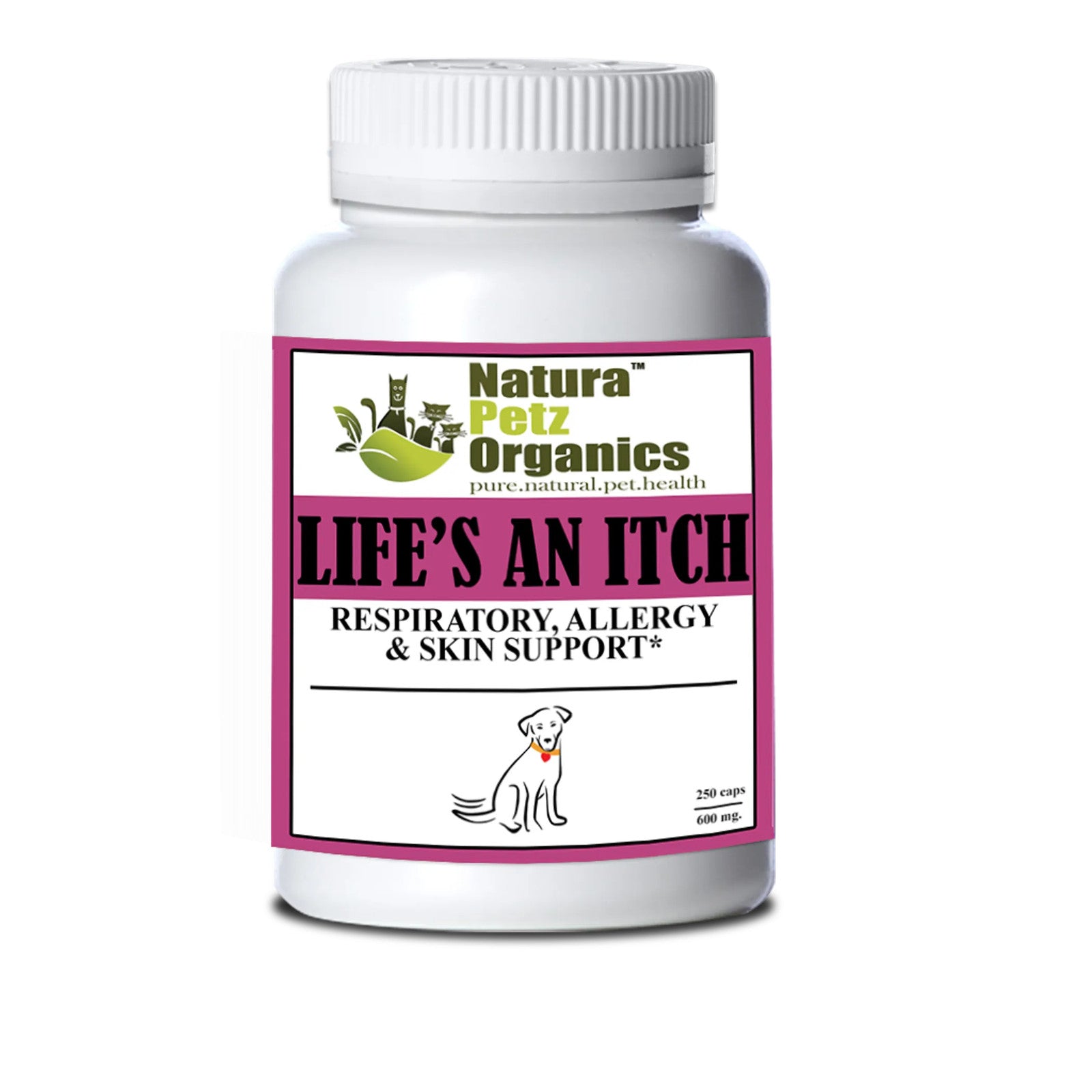 Life'S An Itch - Respiratory, Allergy & Skin, Dog 250 cap -600 mg. Turkey Flavor