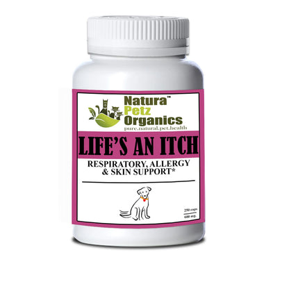 Life'S An Itch - Respiratory, Allergy & Skin, Dog 250 cap -600 mg. Turkey Flavor