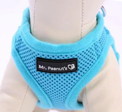 Mr. Peanut's PupTrek Sm Dog/Cat Soft Mesh Step In Harness Vest, XLg, Blue