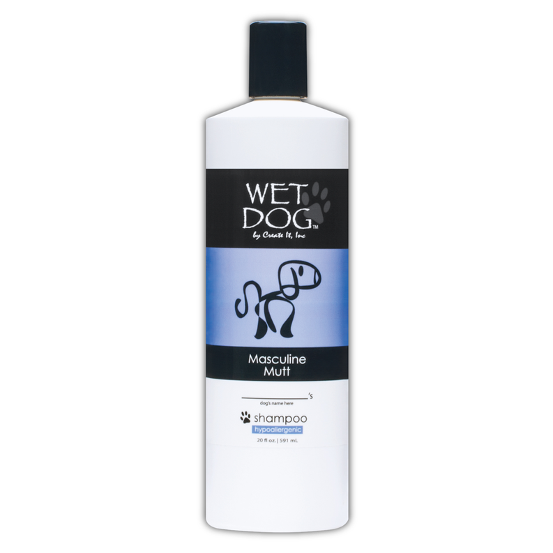 Wet Dog - Masculine Mutt Calming Shampoo for Dogs, 20 oz,