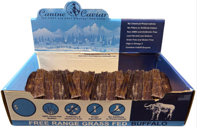 Canine Caviar Jerky Flat 6" box, 35 pcs