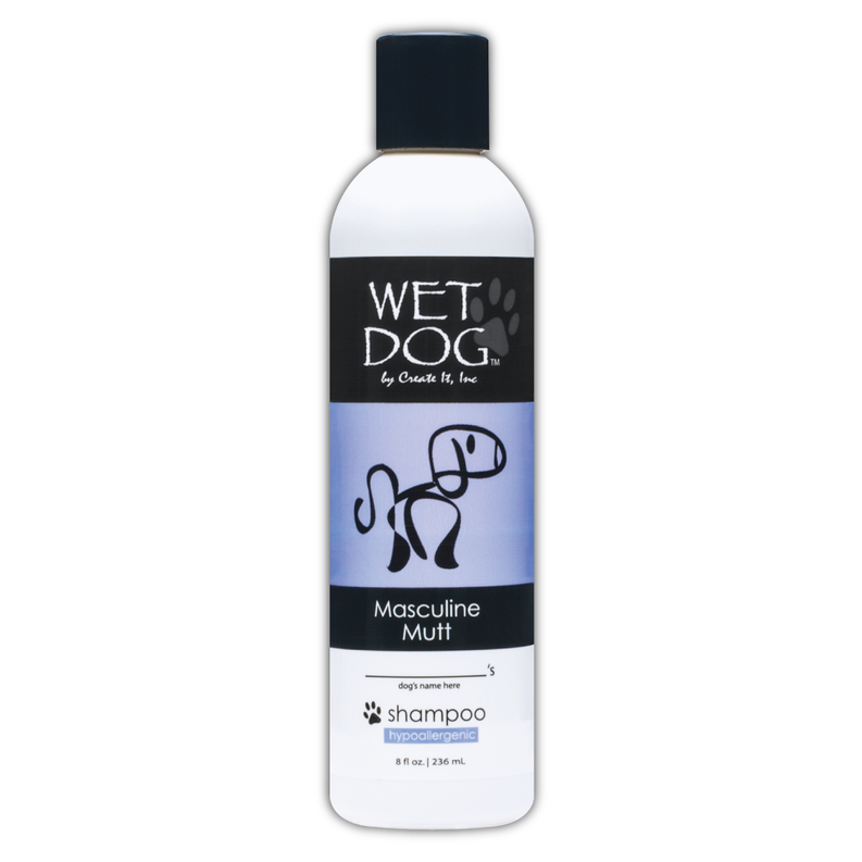 Wet Dog - Masculine Mutt Calming Shampoo for Dogs, 8 oz,
